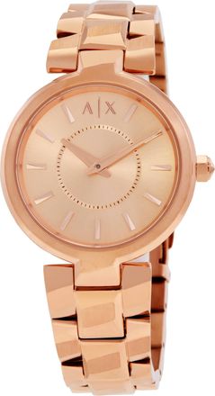 A|X Armani Exchange Audora Quartz Rose Gold Dial Ladies Watch AX4408