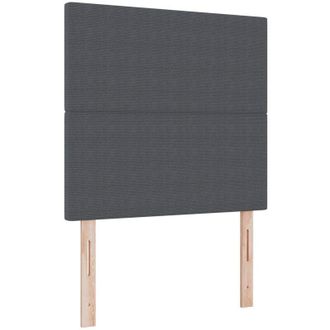 vidaXL Headboard Height Adjustable Manual Dark grey 90 cm Rib fabric vidaXL