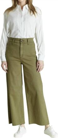 OAT New Yor High Rise Wide Leg Jean In Martini Olive