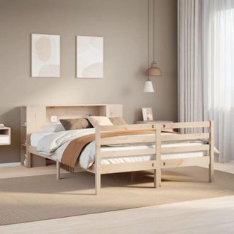 vidaXL Cama Con Estanter&iacute;a Sin Colch&oacute;n Madera Maciza De Pino 120x200cm Vidaxl