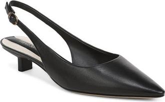 Franco Sarto Pura Slingback Pointed Toe Kitten Heel Pump in Black at Nordstrom, Size 5.5