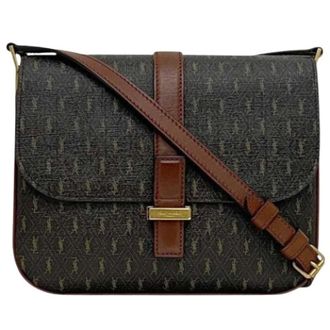 Saint Laurent Pre-owned Vintage Schoudertas - Dames - Pre-owned - Bruin - Maat: ONE Size Leer