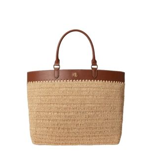 Ralph Lauren Kyla Tote - Dames - Tassen - Beige - Maat: ONE Size Katoen