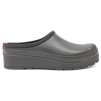Hunter Original Play Clog Rubber Womens Slip On Shoes - Black - Size:UK 4