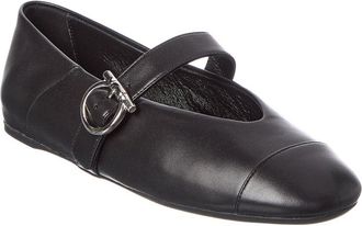 Ferragamo Ferragamo Gancini Leather Ballet Flat