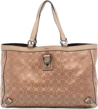 Gucci Pre-owned Abbey Tote Bag - Dames - Vintage Shopper - Bruin - ONE Size - Leer - Vintage