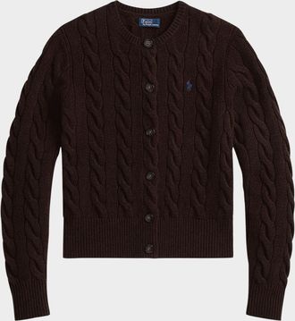 Polo Ralph Lauren Cable-Knit Wool-Cashmere Cardigan
