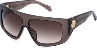 Just Cavalli Grey Gradient Rectangular Ladies Sunglasses SJC145 07AY 60