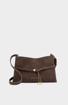 Katie Loxton Lori Suedette Crossbody Bag in Bitter Chocolate at Nordstrom