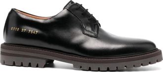 Common Projects Casual Zwarte Leren Sneakers met Rubberen Zool - Dames - Nette schoenen - Zwart - 36 EU - Leer - Schoenen