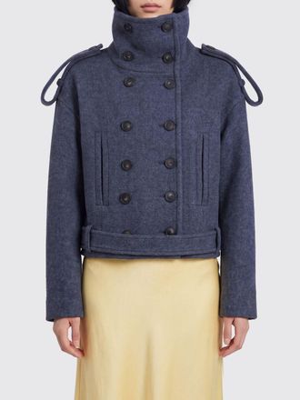 7 For All Mankind Cappotto corto doppiopetto in lana con spalle cadute