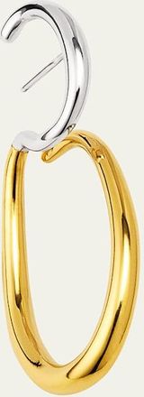 Charlotte Chesnais Delta Earring in Sterling Silver and Gold Plating, Single