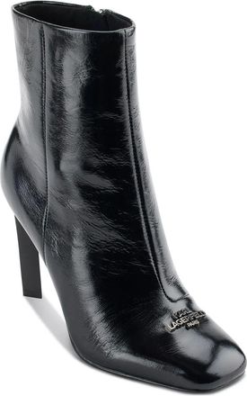Karl Lagerfeld Vica Boots Womens Black Square Toe Bootie LION88