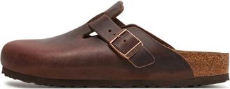 Birkenstock Boston Soft Footbed Regular Fit - Dames - Slip ons - Bruin - 43 EU - Leer - Schoenen