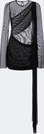Bananhot Marissa draped sheer minidress