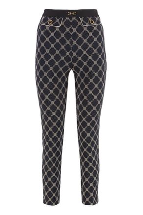 Elisabetta Franchi Printed Crêpe Trousers