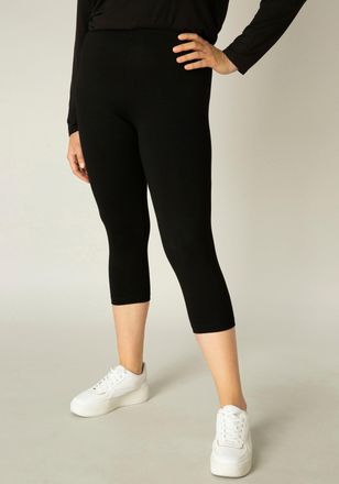 Base Level Curvy Caprileggings BASE LEVEL CURVY Audrey, Damen, Gr. 54 (56), N-Gr, schwarz, Jersey, Obermaterial: 94% Viskose, 6% Elasthan, unifarben, Basic, figurbeton