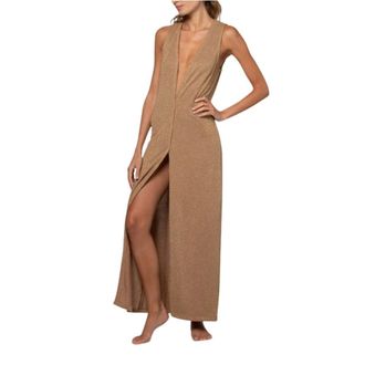 Beliza Maya Long Gilet - - Knitwear - Donna - Marrone - M