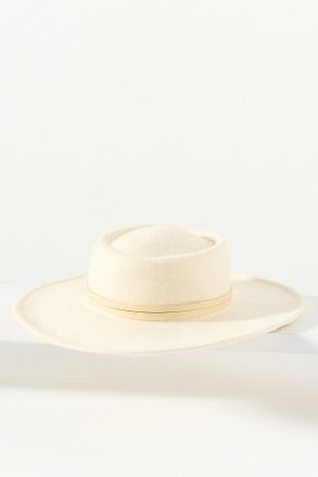 San Diego Hat Company Ella Double-Belt Wool Boater