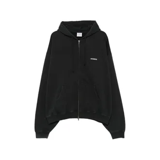 VETEMENTS Logo-print Zip-up Hoodie