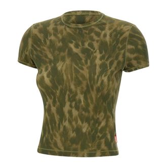 Diesel T-Shirts, female, Green, Size: XS T-Anima T-shirt