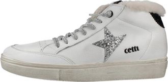 Cetti C1333 SRA High Sneaker - Dames - Sneakers - Wit - 40 EU - Leer - Schoenen