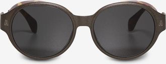 Moncler Runde Sonnenbrille aus Titan Auros