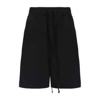 Thom Krom Casual Shorts, male, Black, Size: XL Drawstring Shorts In Cotton Blend