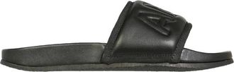 AMBUSH Padded Leather Logo Slider - Dames - Sandalen - Zwart - 36 EU - Leer - Schoenen