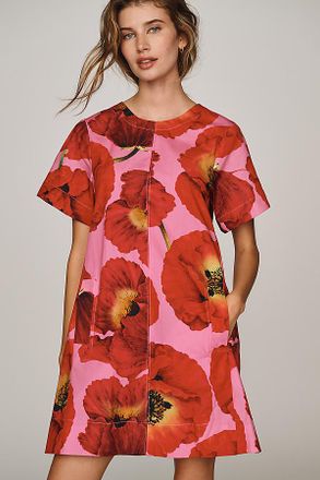 Maeve Emmy Short-Sleeve Swing Mini Dress by Maeve