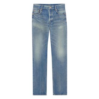 Saint Laurent Straight Jeans - Dames - Regular Fit Jeans - Blauw - W30 - Katoen - Jeans