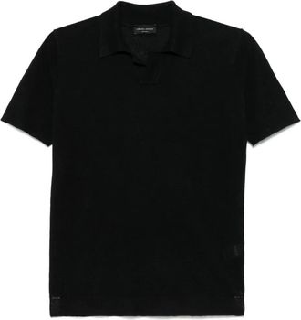 Roberto Collina T-shirt in lino - Nero