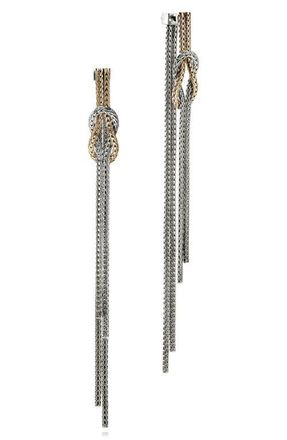 John Hardy Love Knot Drop Earrings in Silver at Nordstrom
