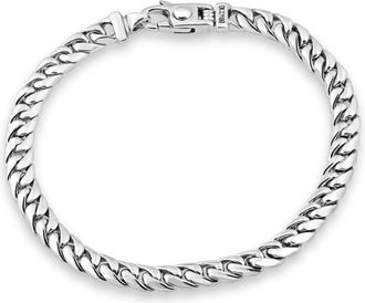 Pompeii3 Mens Solid 14k Gold (29grams) or Platinum (46gram) 6mm Cuban Link Bracelet 8