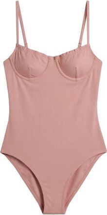 Onia Marilyn Underwire One-Piece Swimsuit in Rose at Nordstrom, Size X-Large