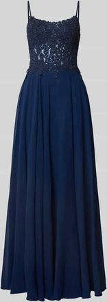 Mascara Abenkleid mit r&uuml;ckseitiger Schn&uuml;rung in Marine, Gr&ouml;&szlig;e 44