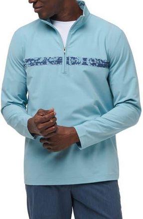Travis Mathew Swell Season Quarter Zip Top in Cameo at Nordstrom Rack, Size Large