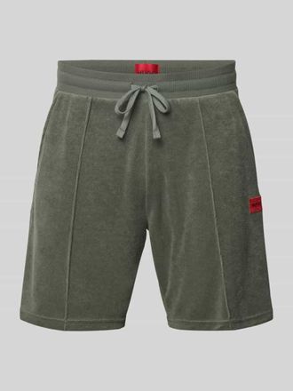 HUGO BOSS Regular Fit Sweatshorts aus Baumwoll-Mix Modell TERRANCE in Khaki, Gr&ouml;&szlig;e XXL