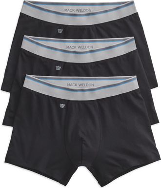 Mack Weldon 3-Pack Cloud FX Trunks in True Black at Nordstrom, Size X-Large