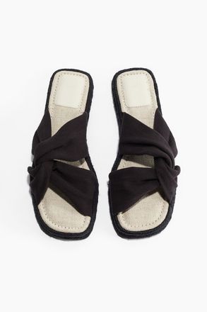 H&M Espadrille-Sandalen mit Twistdetail - Schwarz