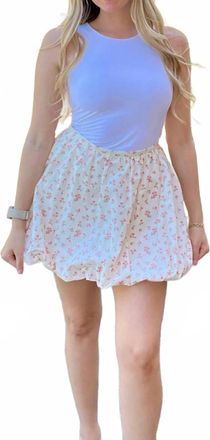 Peach Love California Peony Bloom Skirt In Multicolor