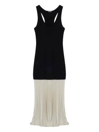 SIMKHAI Zaden pleated midi dress - Black