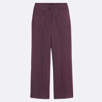 La Redoute Collections Broek met rechte pijpen, 7/8e, visgraatmotief