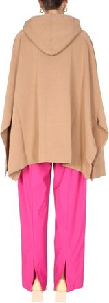 AMBUSH Poncho with Embroidered Logo Sweatshirt - Beige