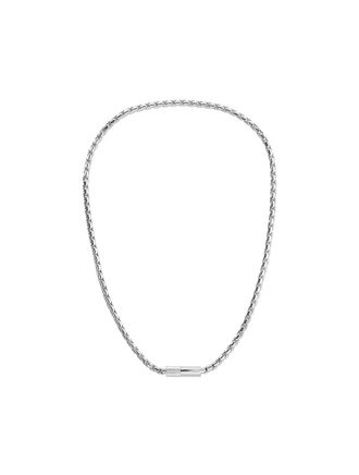 Calvin Klein Mens Contoured Link Necklace - Silver - OS