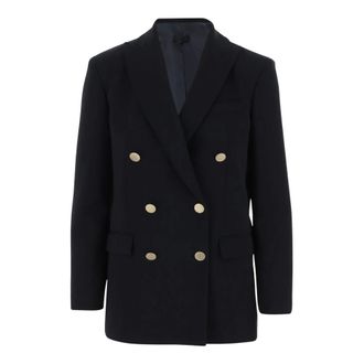 F.it Blazers, female, Blue, Size: 2XS Double-breasted Jacket