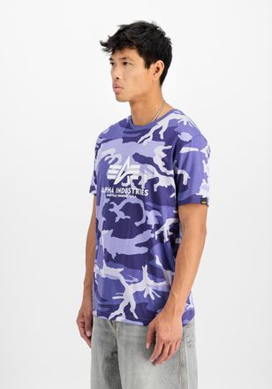 Alpha Industries T-Shirt ALPHA INDUSTRIES Basic T-Shirt BL Camo PP, Herren, Gr. L, night lila camo, Obermaterial: 100% Baumwolle, Shirts T-Shirt