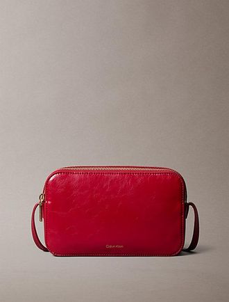 Calvin Klein Glossy Foil Logo Crossbody Camera Bag