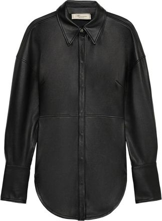 Blumarine Leather Shirts Nero-Donna