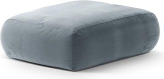 CXL by Christian Lacroix Puf de terciopelo azul grisáceo